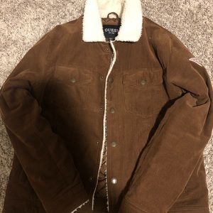 Guess Corduroy Trucker Bomber Jacket